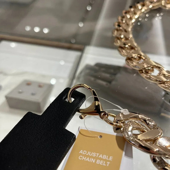 Michael Kors  Logo Gold-Tone Chain-Link Belt  S/M - Picture 2 of 7